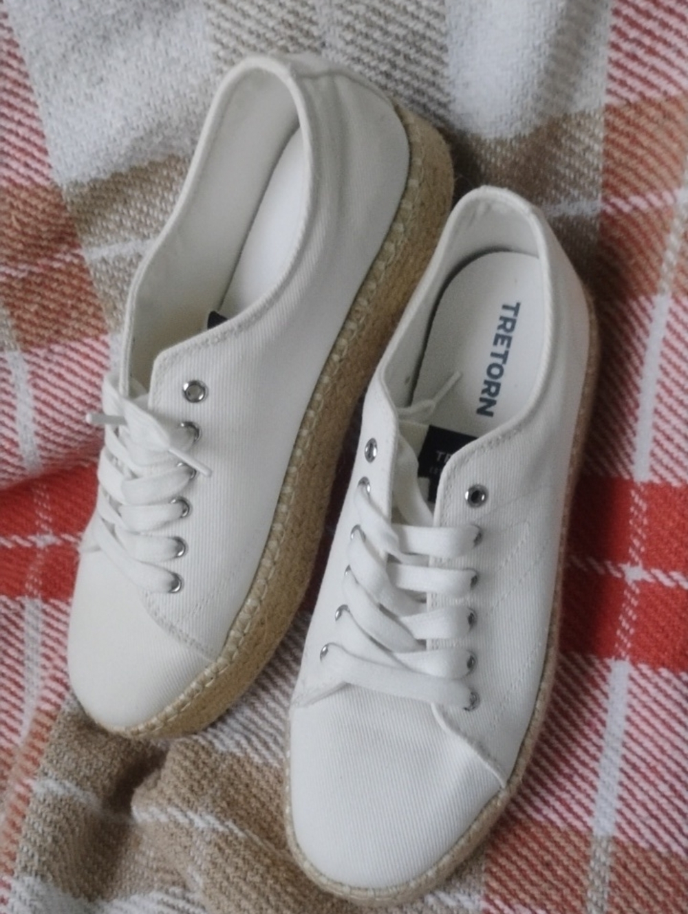 TRETORN White Espadrille Stitch WTEVE platform EcoOrtholite Women's Sneaker